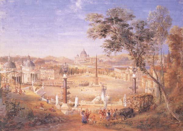 Samuel Palmer A View of Modern Rome oil painting picture